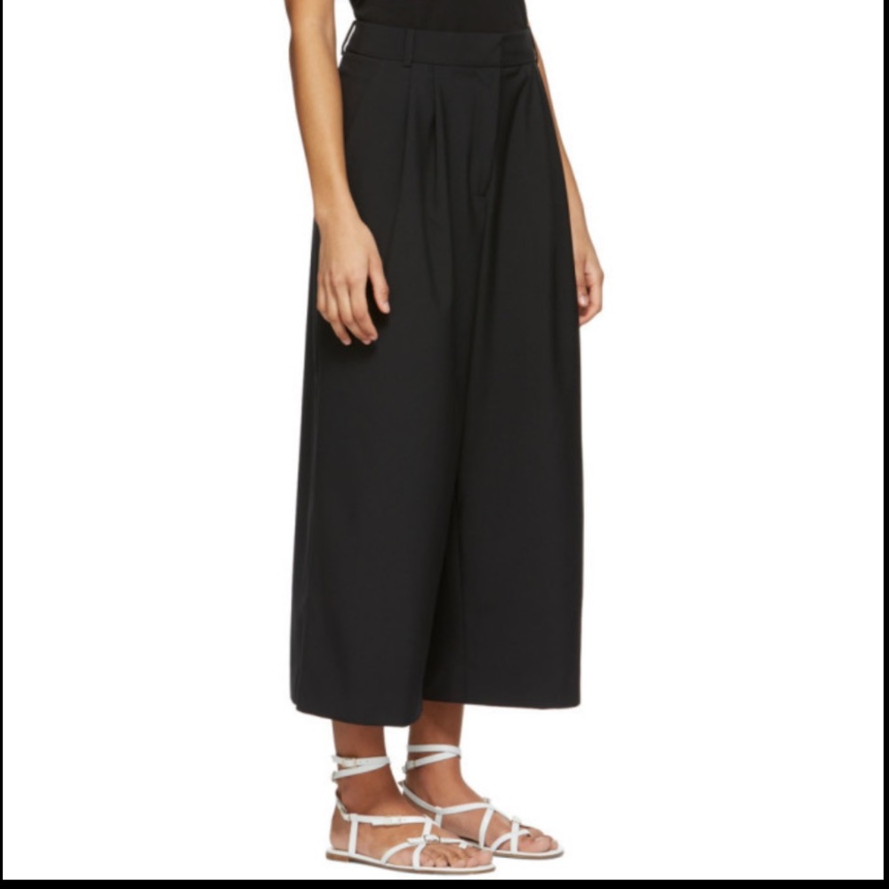 Tibi Edith Pleating Stella Culotte Black